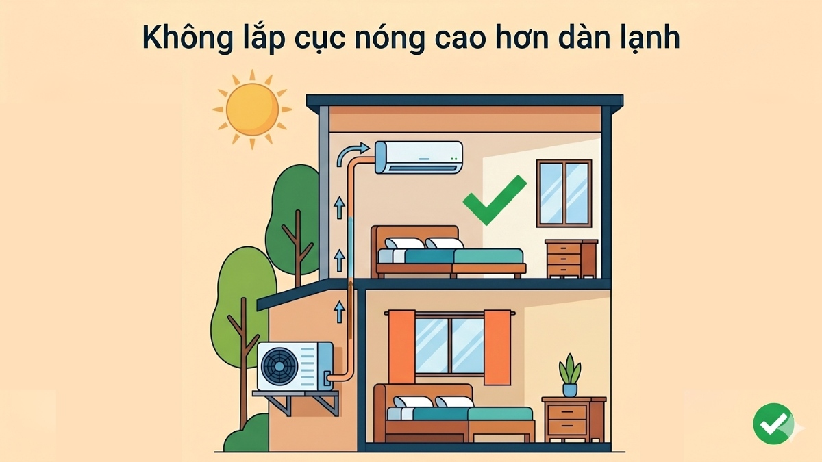 Các lưu ý quan trọng khi lắp đặt cục nóng máy lạnh
