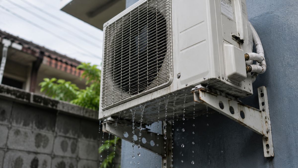Cục nóng máy lạnh chảy nước có sao không?