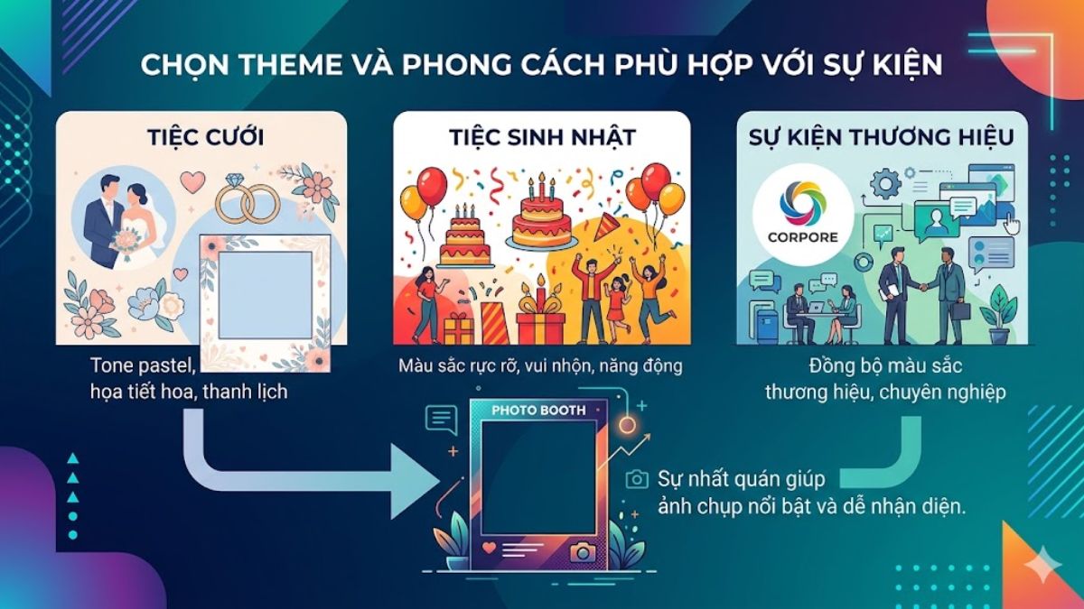 Chọn theme và phong cách phù hợp với sự kiện