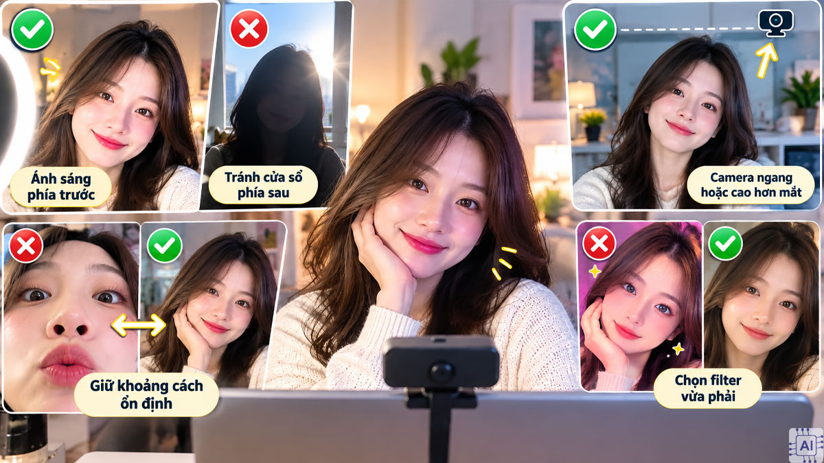 Mẹo chọn ánh sáng và góc chụp
