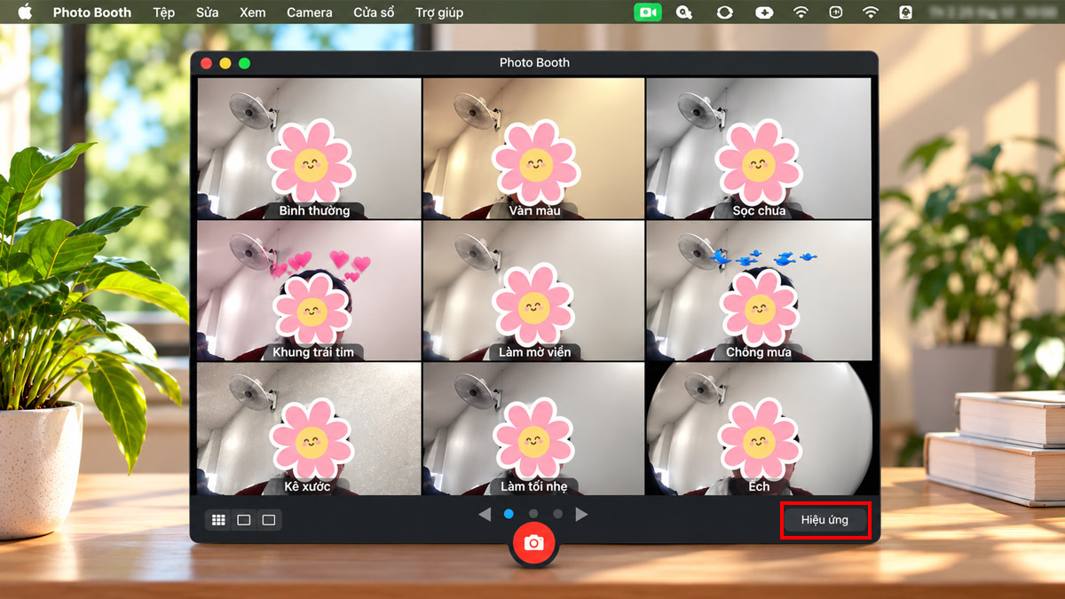 Cách chụp ảnh có filter bằng Photo Booth bước 2