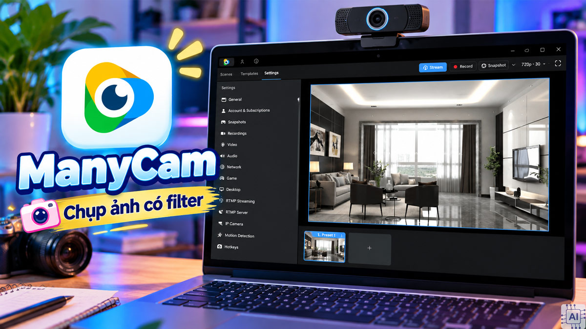 App chụp ảnh trên máy tính có filter 