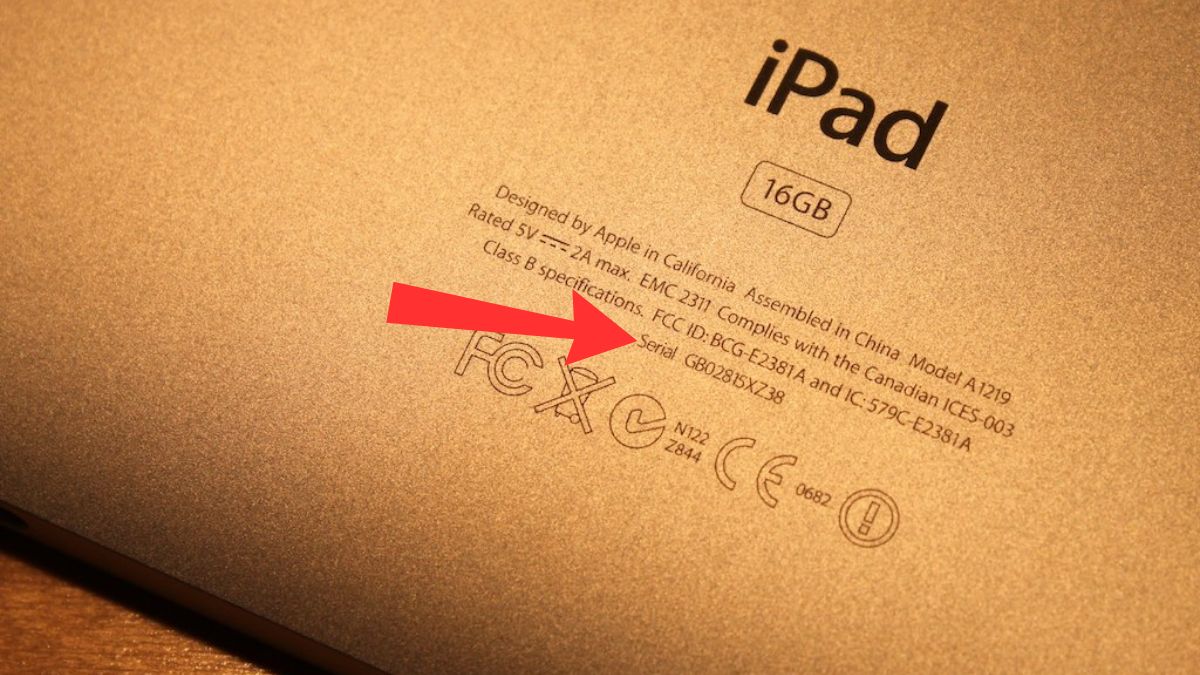 Xem serial iPad trên mặt sau máy hoặc khay SIM