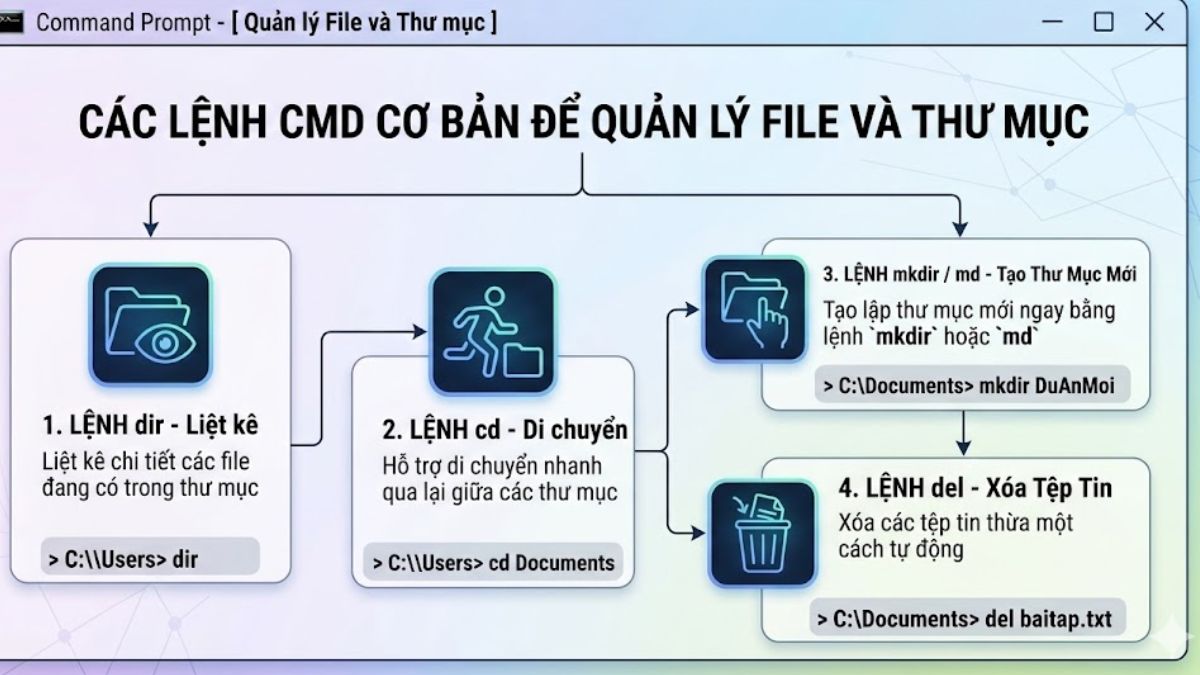 Các lệnh CMD trong Windows thường dùng