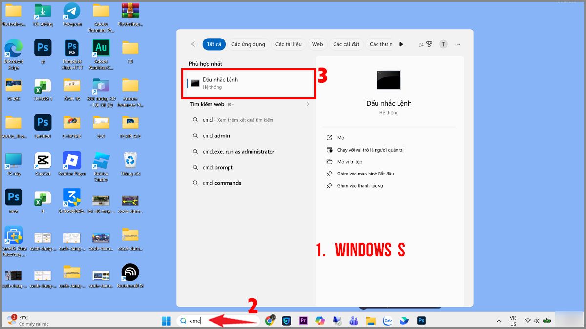 Cách mở Command Prompt nhanh trên Windows 10 và 11