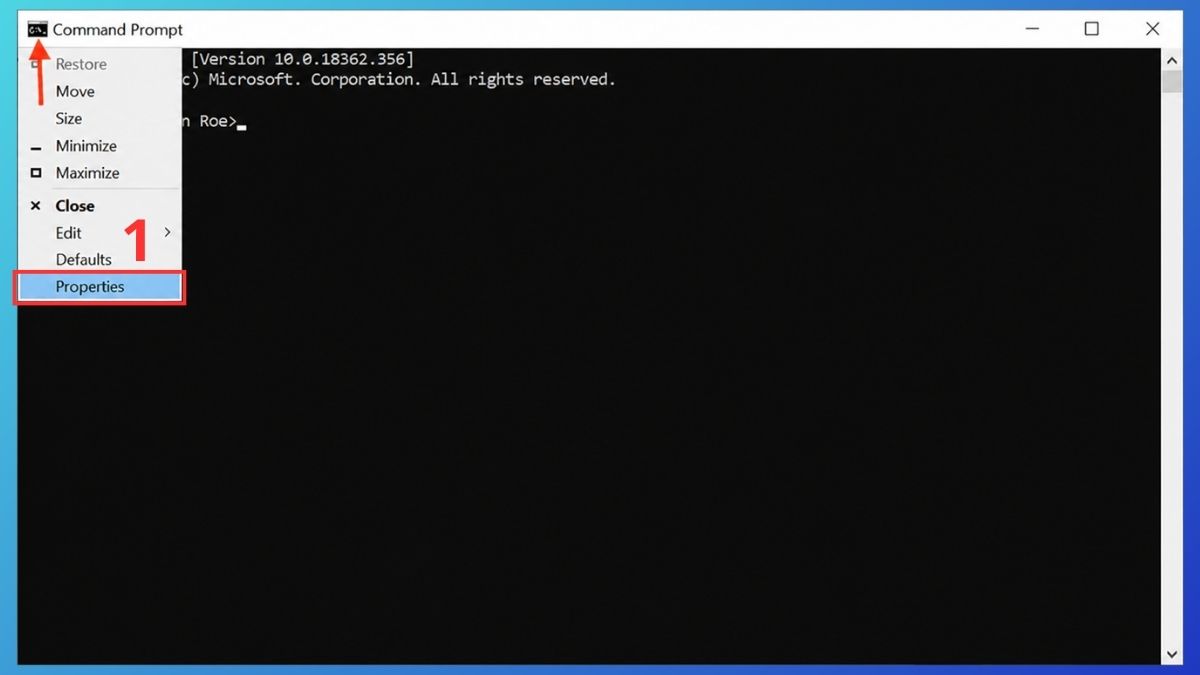 Tùy chỉnh giao diện Command Prompt