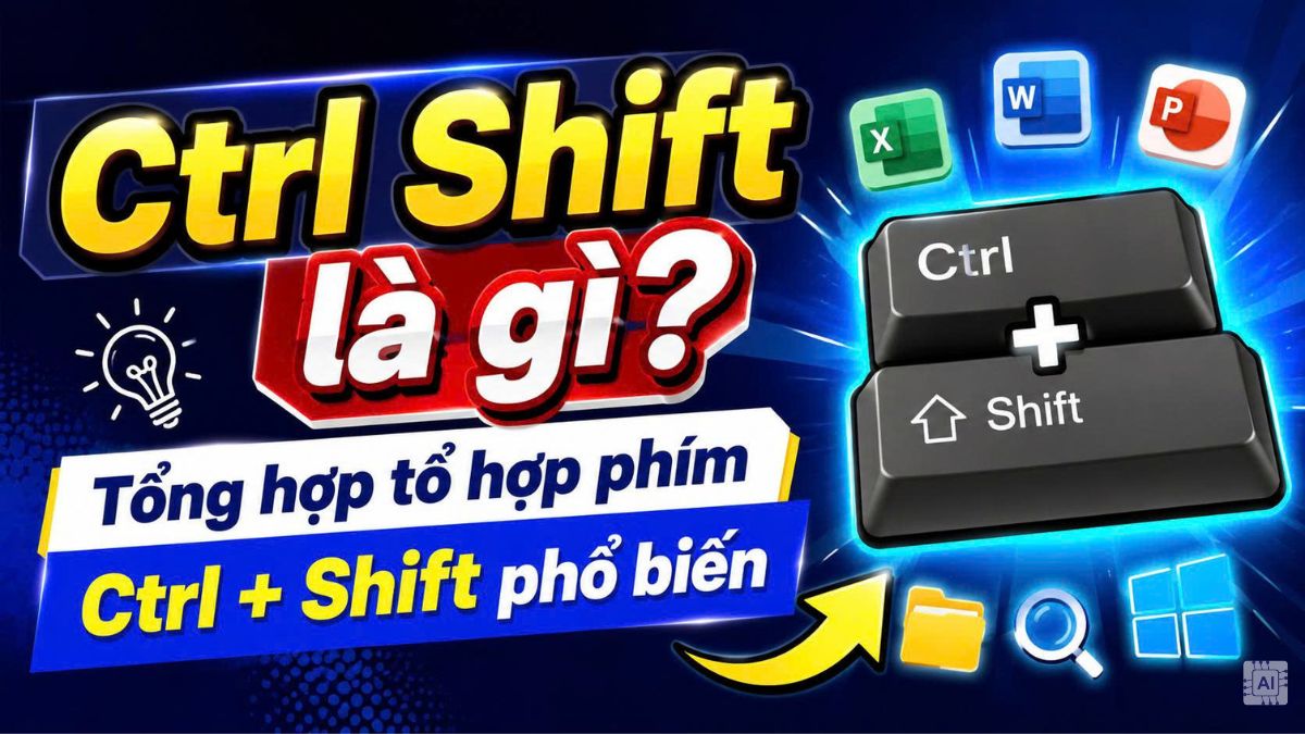 Ctrl Shift là gì? Tổng hợp tổ hợp phím Ctrl + Shift phổ biến