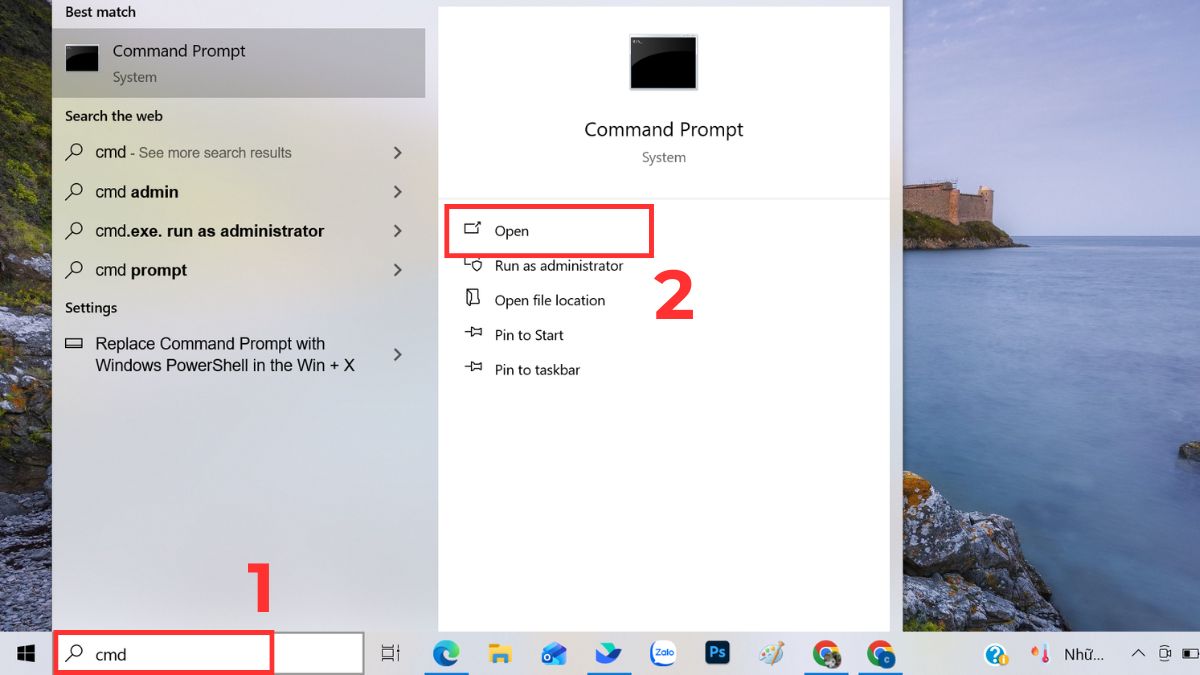 Kiểm tra mainboard bằng Command Prompt (CMD)