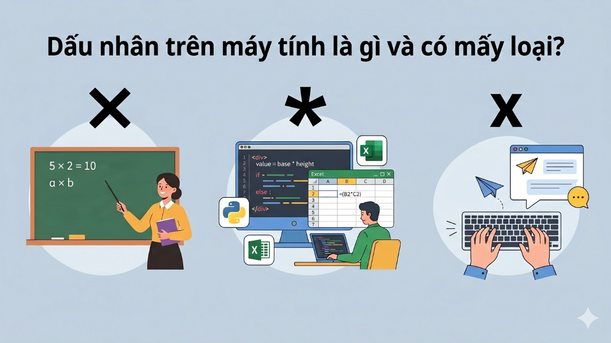 Dấu nhân trên máy tính là gì và có mấy loại?