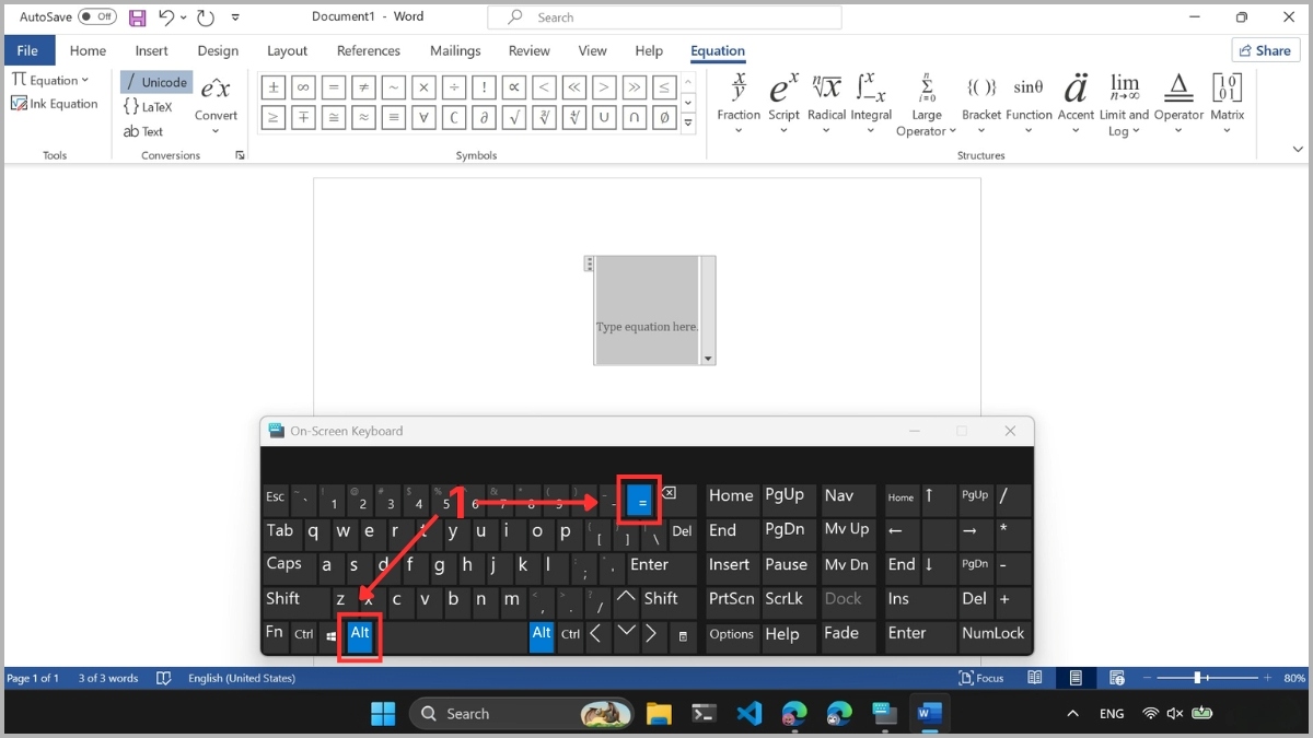 Dùng hộp thoại công thức (Equation) trong Word và Excel