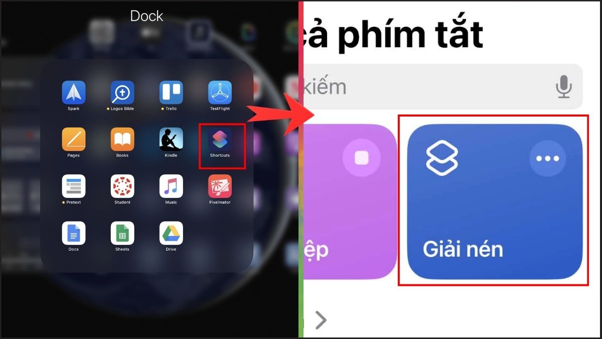 Thoát ra và quay lại ứng dụng Shortcuts