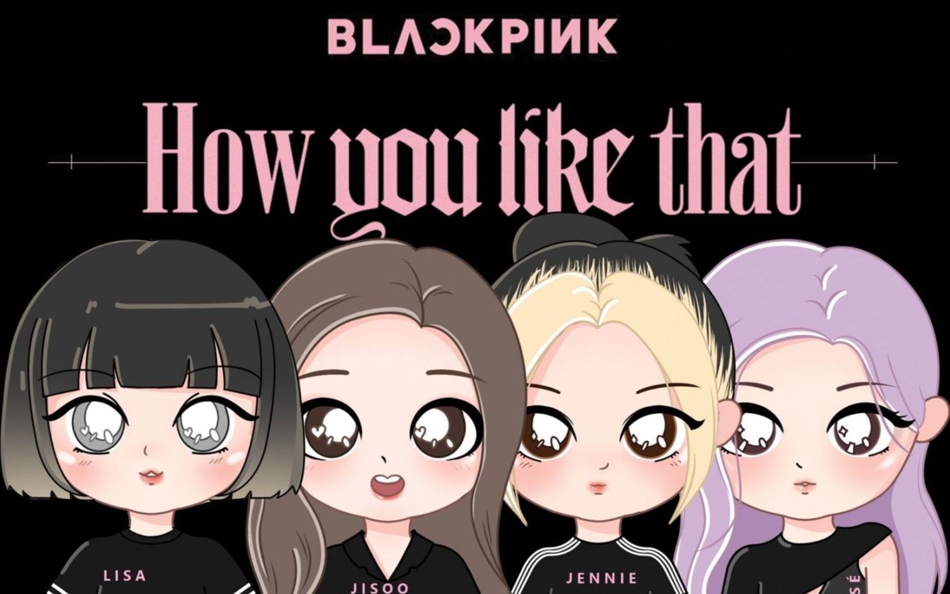 Hình nền chibi BLACKPINK How You Like That
