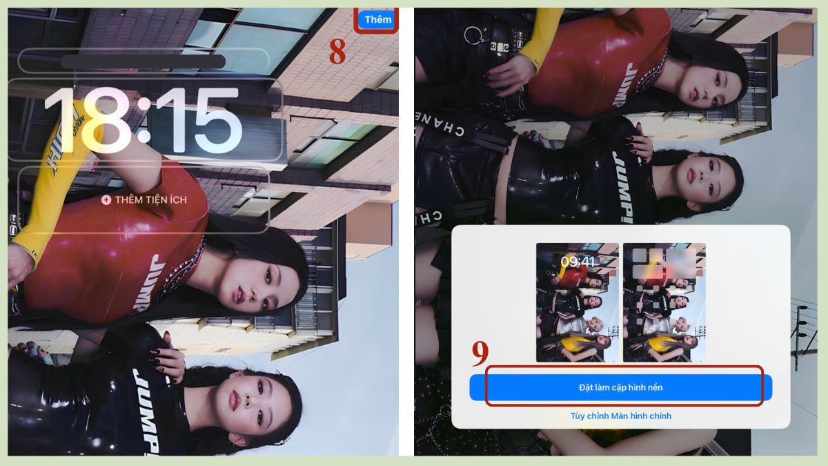 Căn chỉnh và đặt hình nền