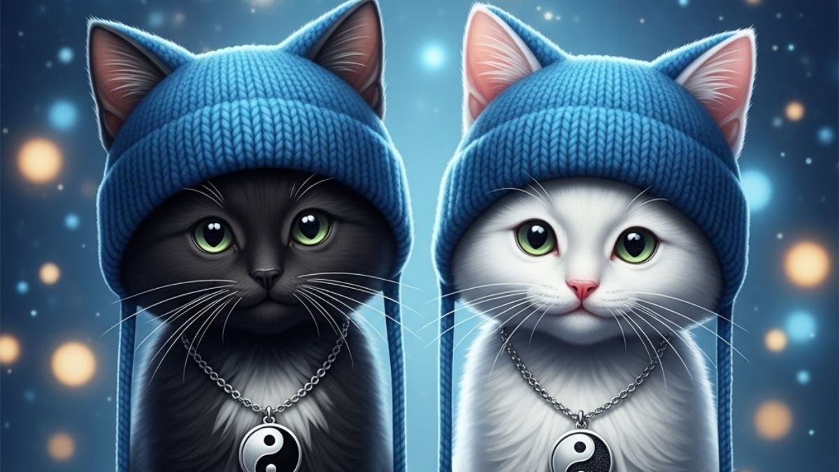 Hình nền máy tính bảng cute mèo trắng đen