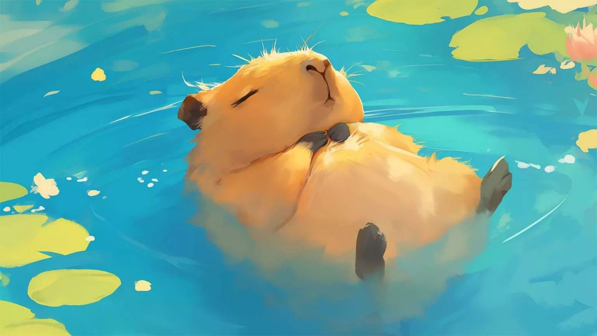 Hình nền máy tính bảng cute chuột lang nước