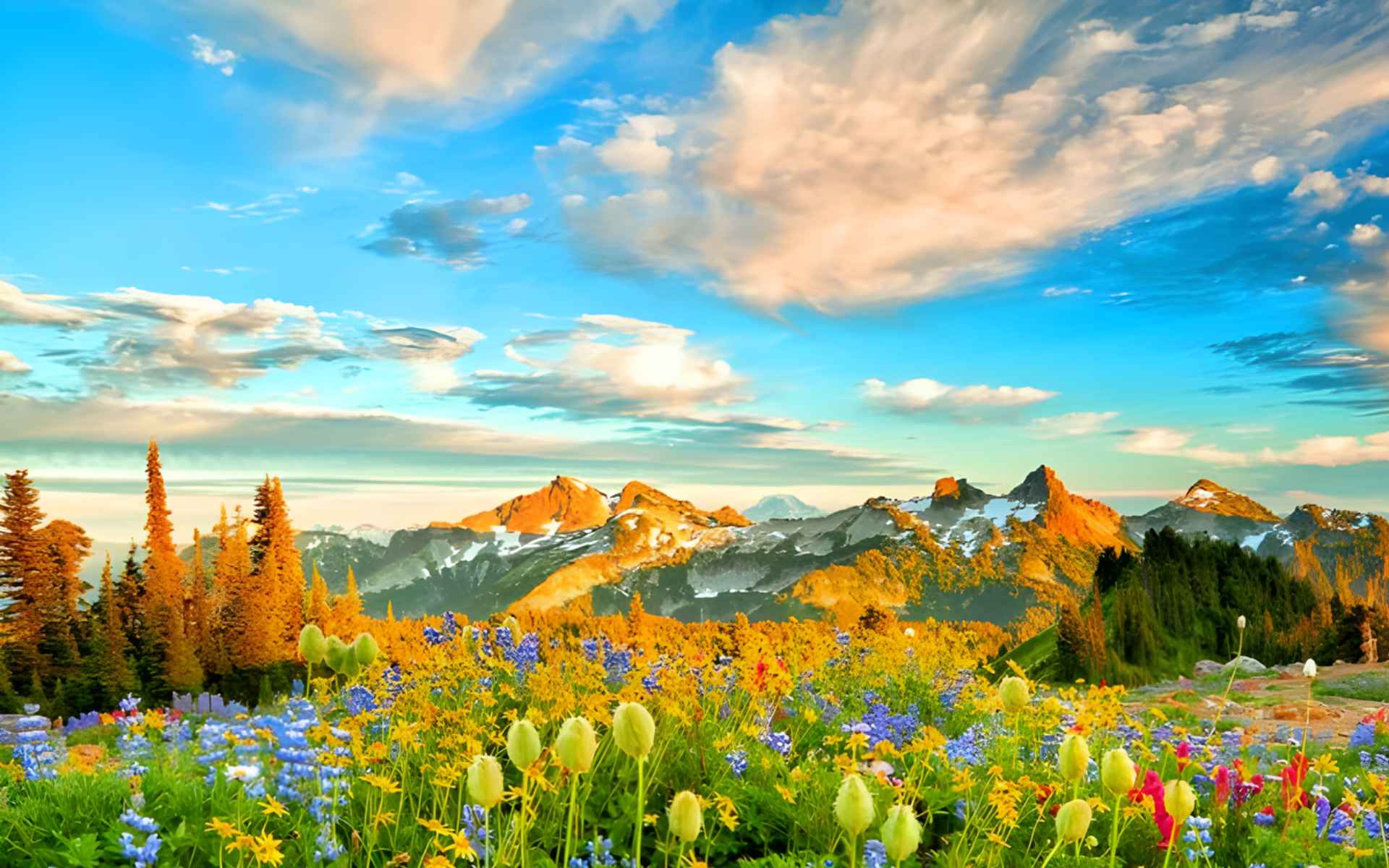 Hình nền núi cho máy tính bảng