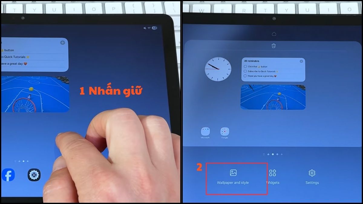 Cách đặt hình nền trên máy tính bảng Android
