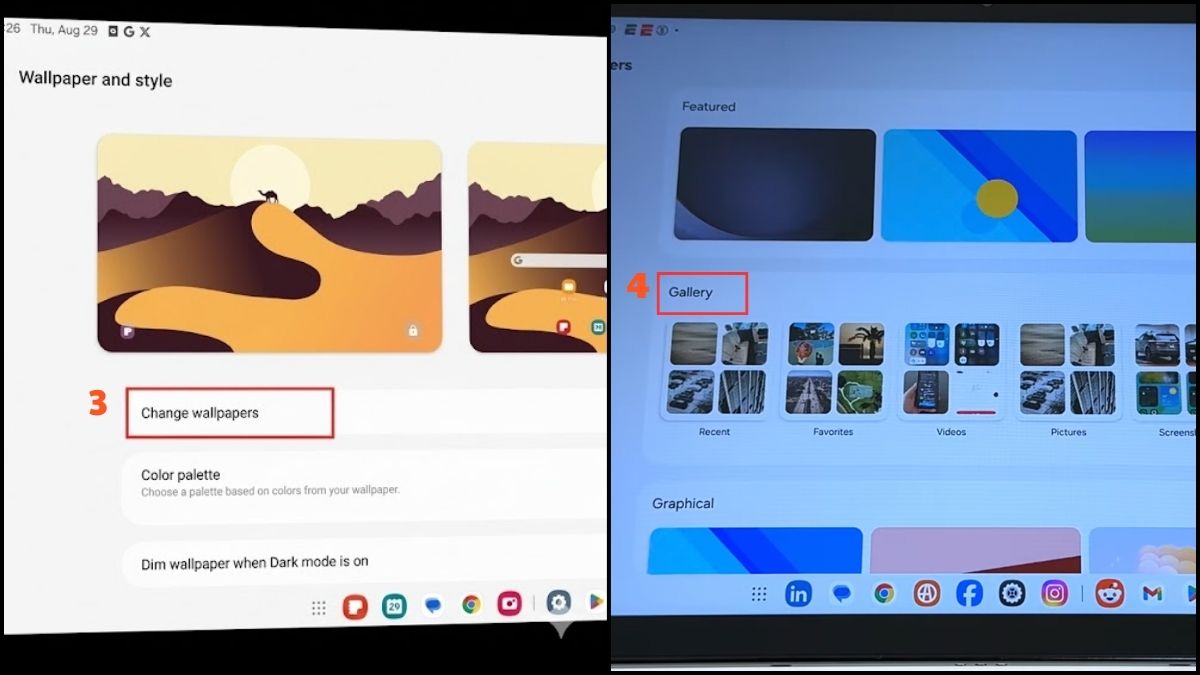 Chọn Change Wallpapers