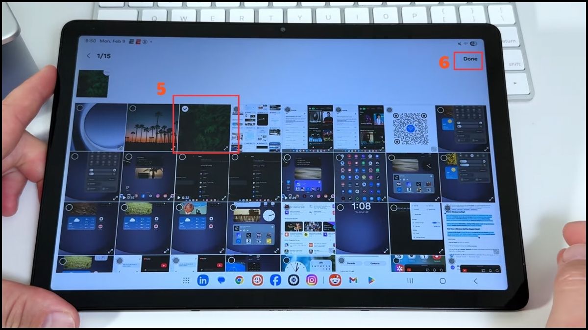 Chọn ảnh muốn đổi và nhấn Done
