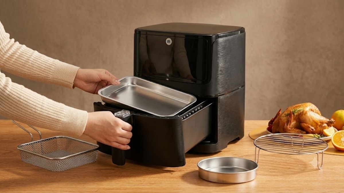Vật dụng inox có thể cho vào nồi chiên không dầu
