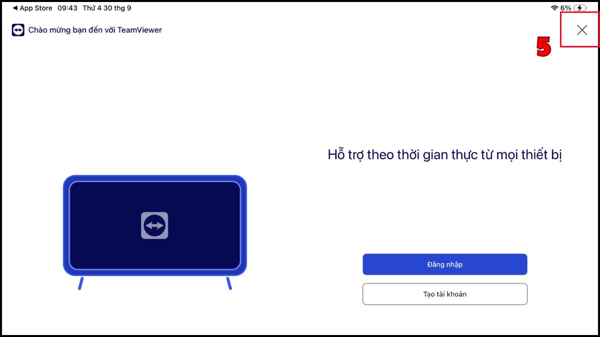 Sử dụng TeamViewer Remote trên iPad bước 4
