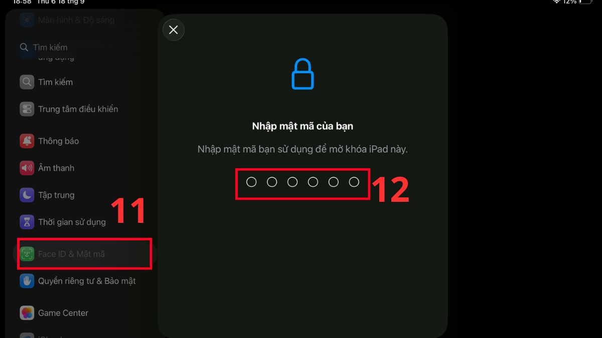 Đặt lại Face ID