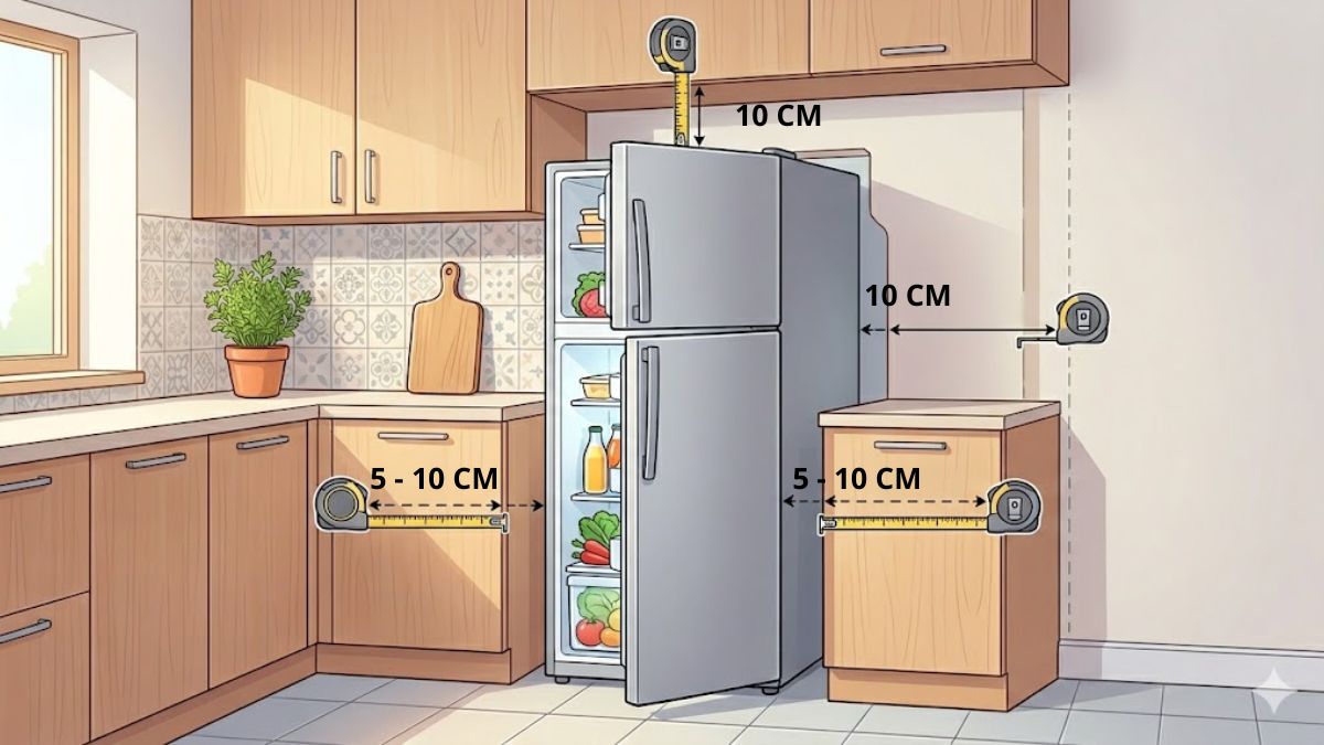 Khoảng cách tản nhiệt an toàn