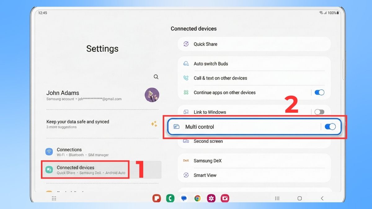 Kết nối qua tính năng Multi Control