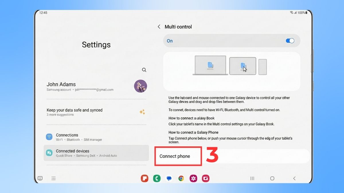 Chọn Connect phone
