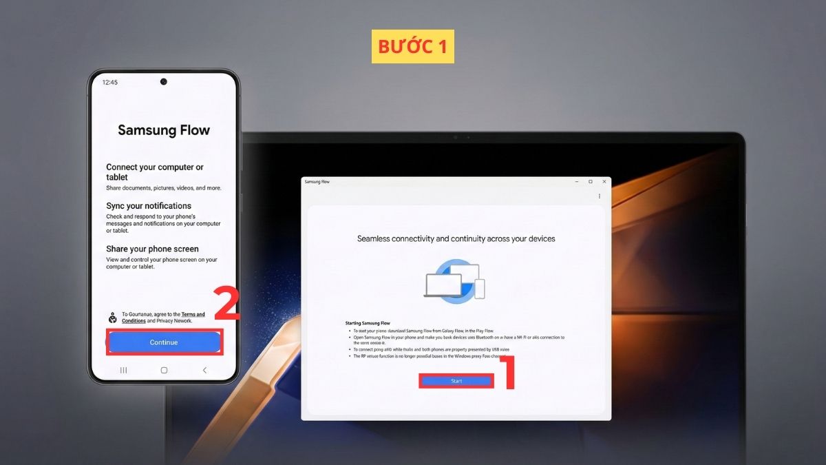 cách kết nối điện thoại với máy tính bảng Samsung