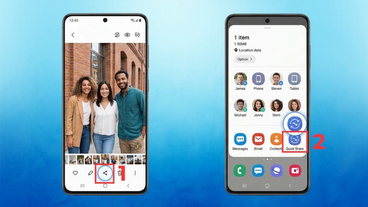 Kết nối qua tính năng Chia sẻ nhanh