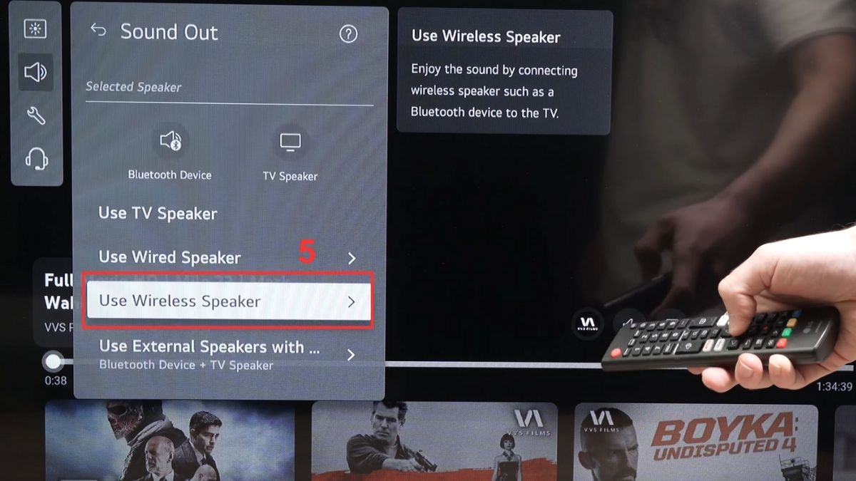 Chọn Use Wireless Speaker