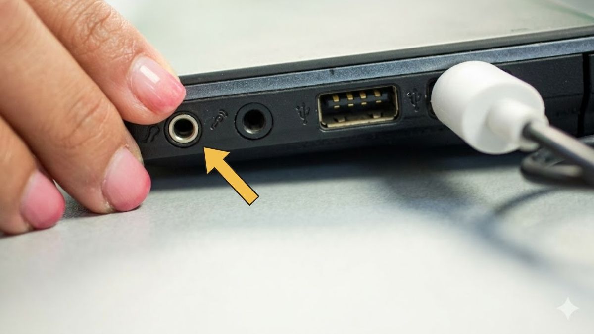 Kết nối tín hiệu âm thanh tại laptop