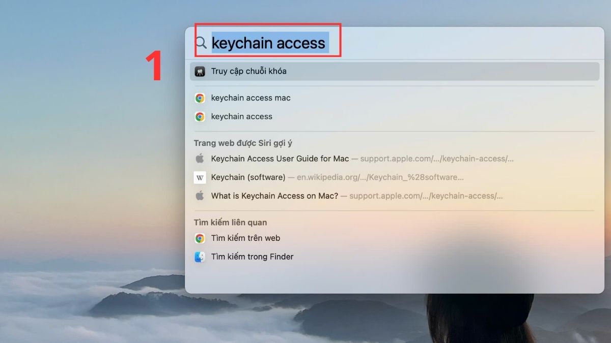 Sử dụng Keychain Access để thêm nút khóa