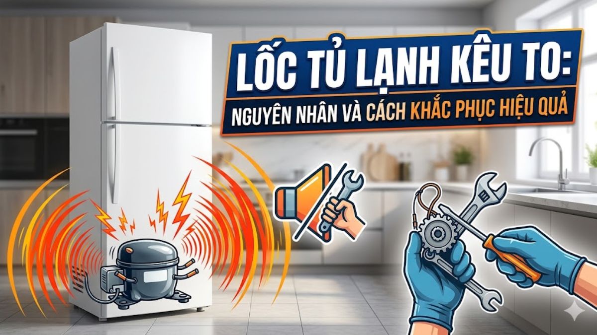 Lốc tủ lạnh kêu to: nguyên nhân và cách khắc phục hiệu quả