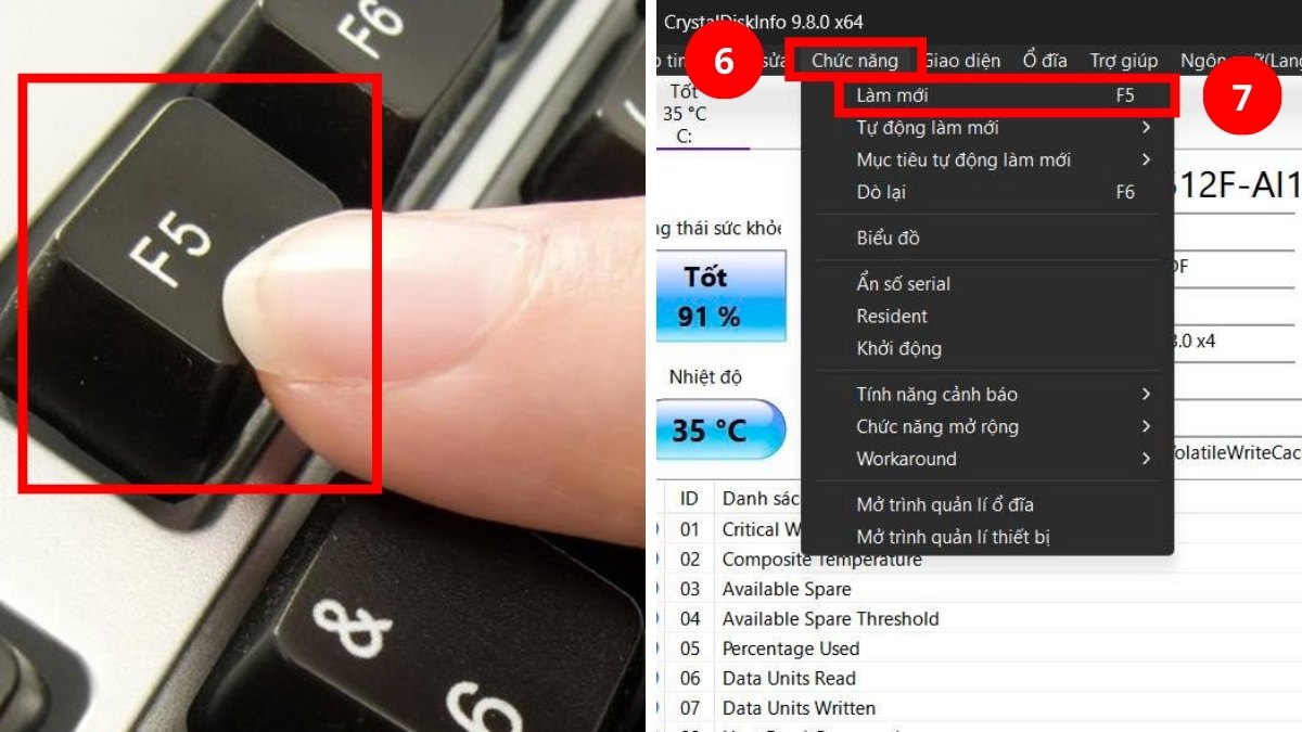 Làm mới dữ liệu