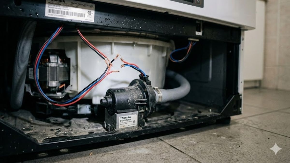 Bơm xả bị đứt dây