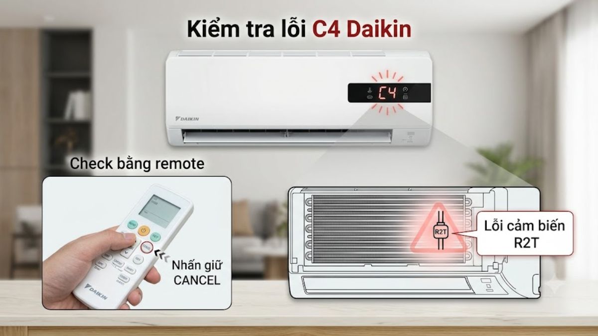 Lỗi C4 điều hòa Daikin là gì?