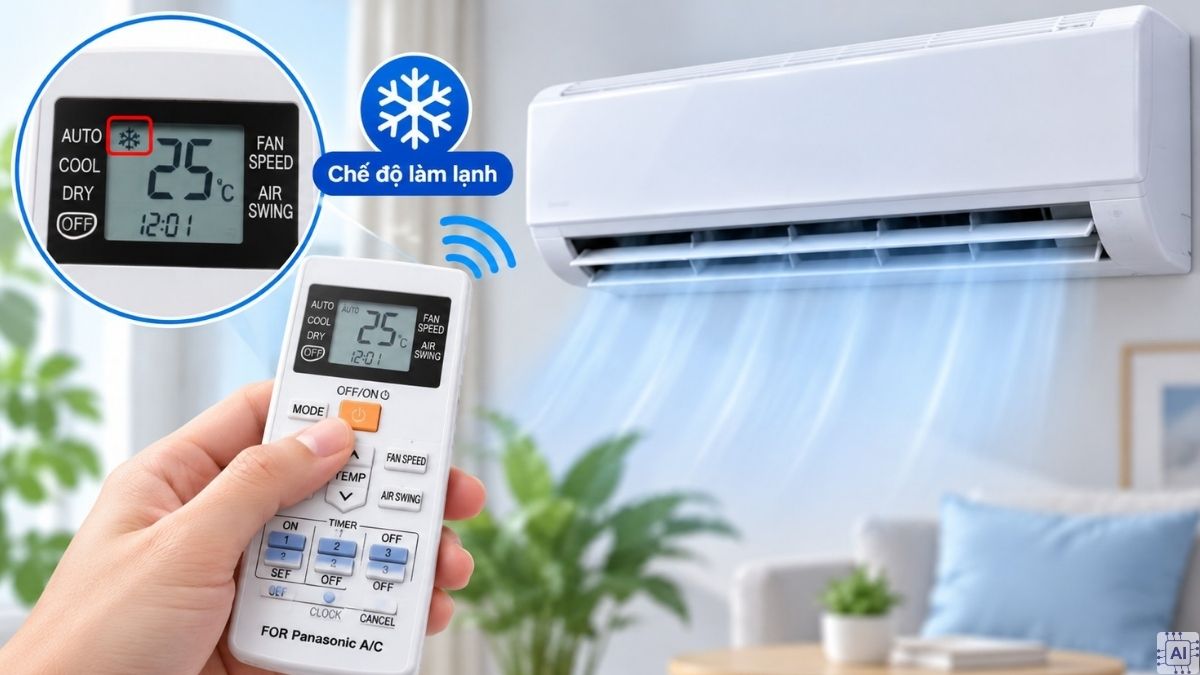 Reset máy lạnh để xóa mã lỗi tạm thời bước 2