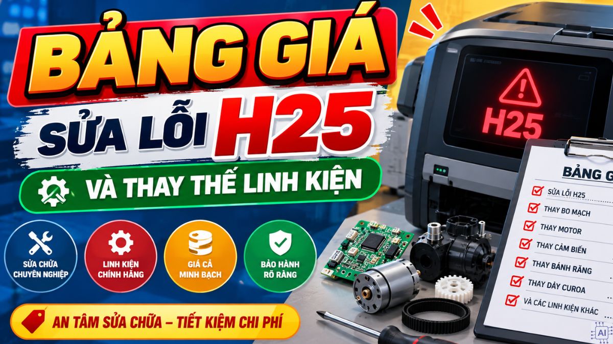 Bảng giá sửa lỗi H25 và thay thế linh kiện