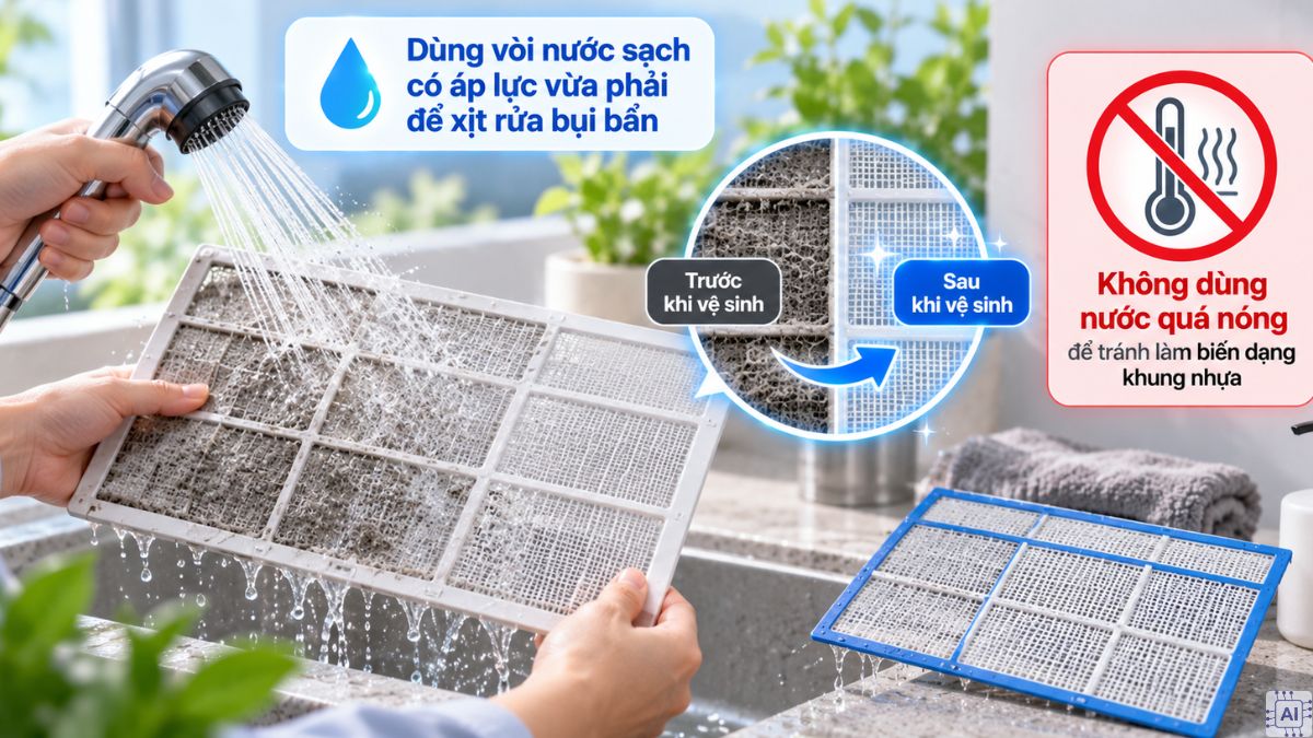Cách khắc phục lỗi H25 máy lạnh Panasonic bước 3