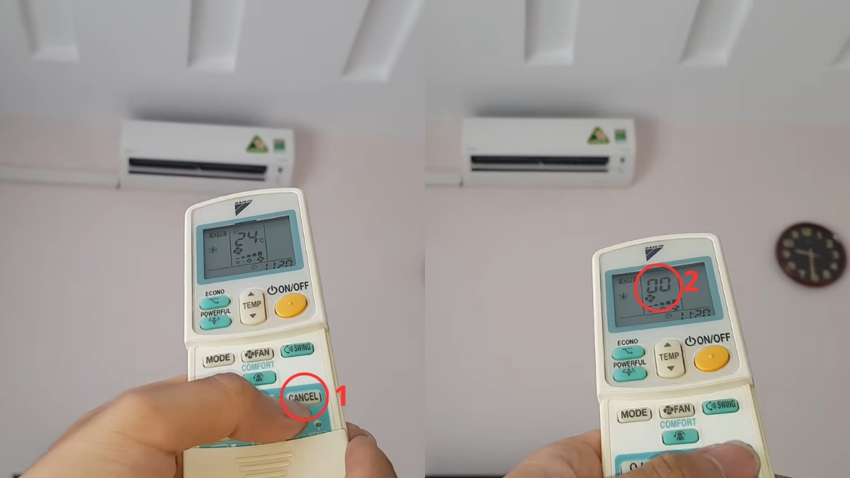 Cách test mã lỗi H6 bằng remote điều hòa Daikin