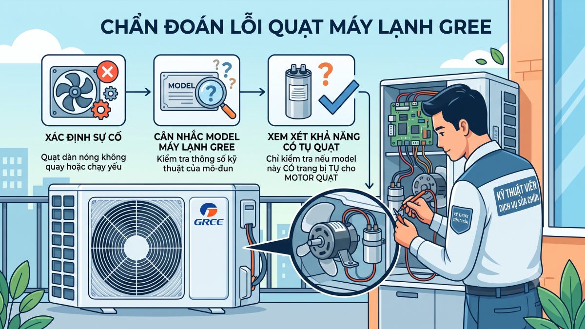 Tụ điện khởi động quạt bị hỏng