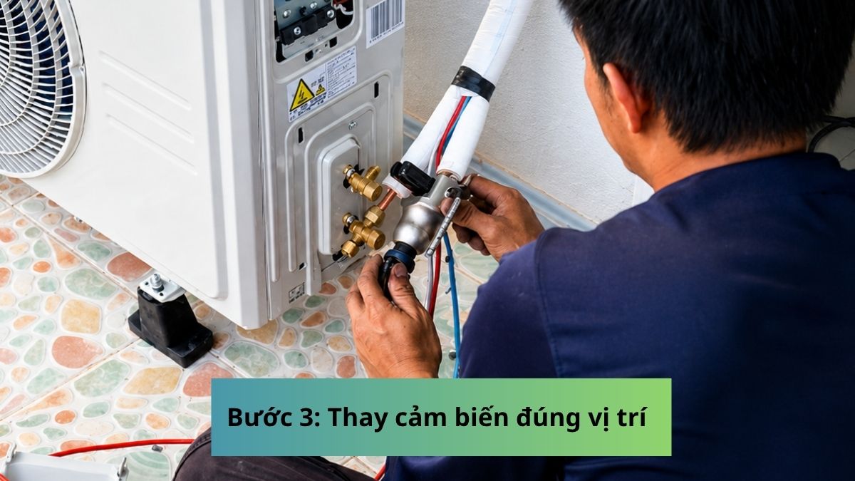 Thay cảm biến đúng vị trí