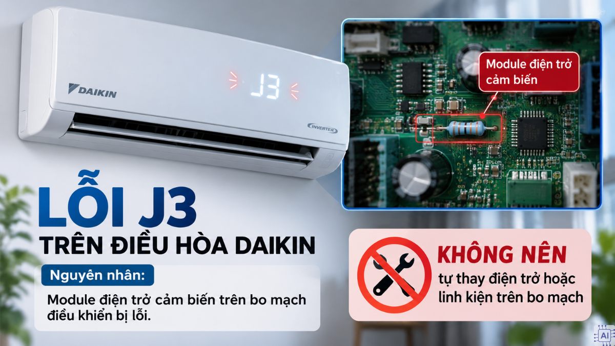 Module điện trở cảm biến trên bo mạch điều khiển bị lỗi