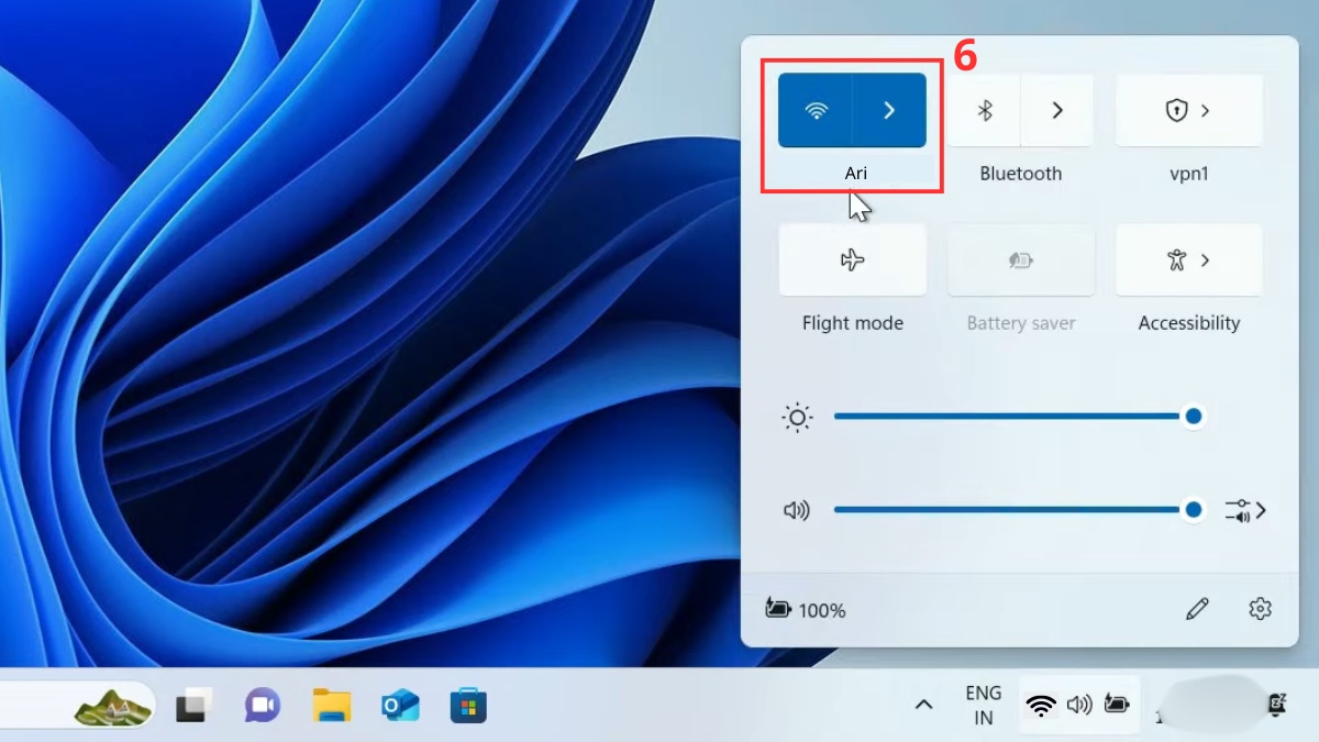 Bật lại router rồi kết nối WiFi