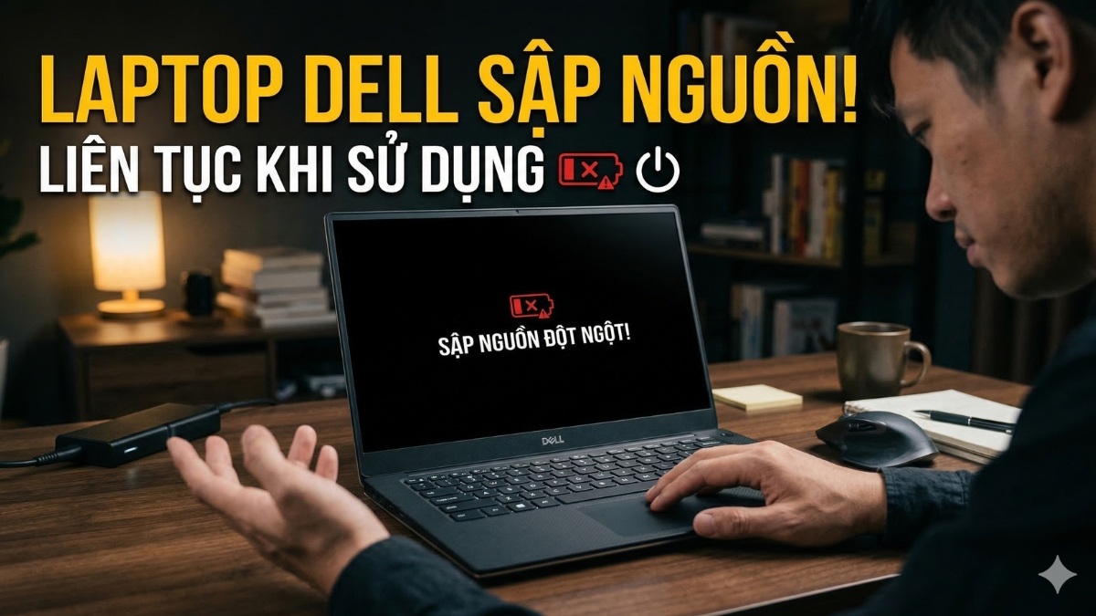 Laptop Dell sập nguồn liên tục khi sử dụng
