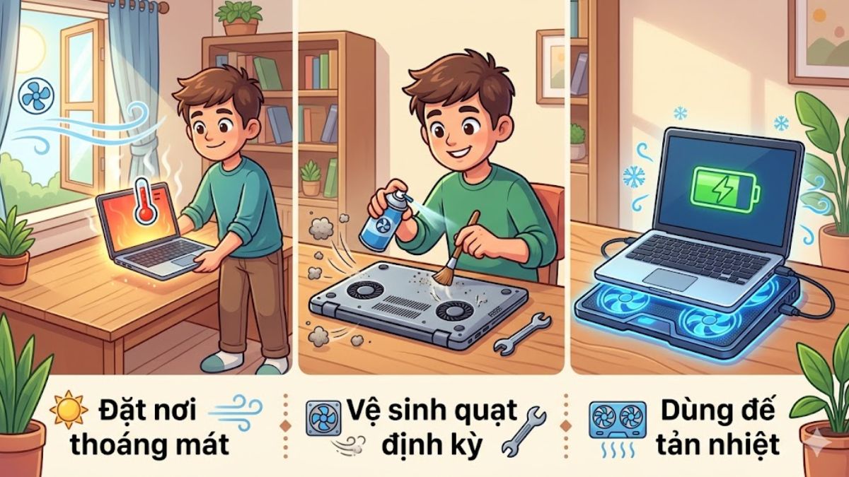 Hạ nhiệt cho laptop khi nhiệt độ quá cao