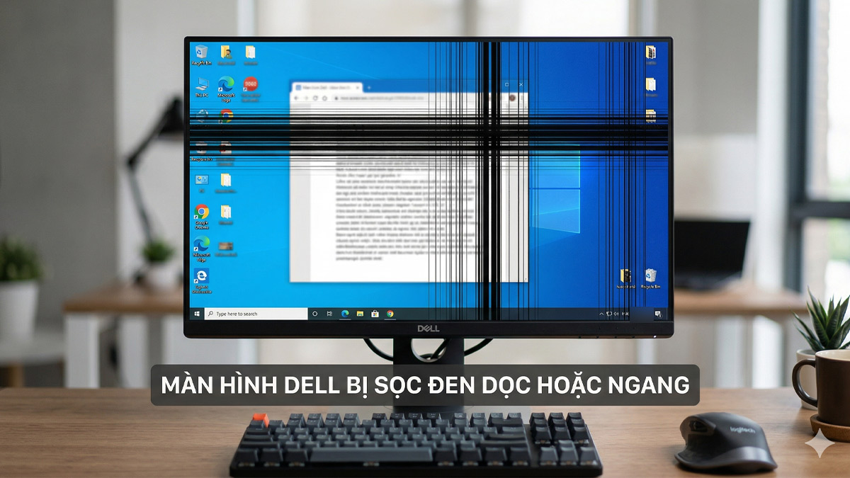 Màn hình Dell bị sọc đen dọc hoặc ngang