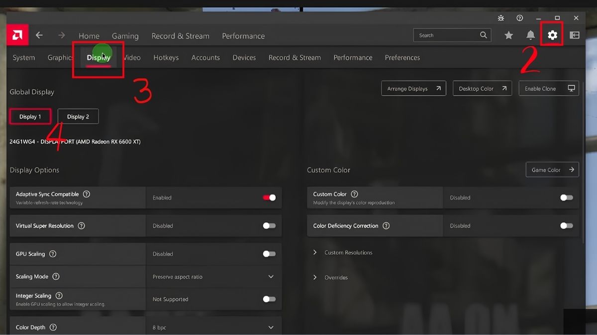 Nhấn vào biểu tượng Răng cưa